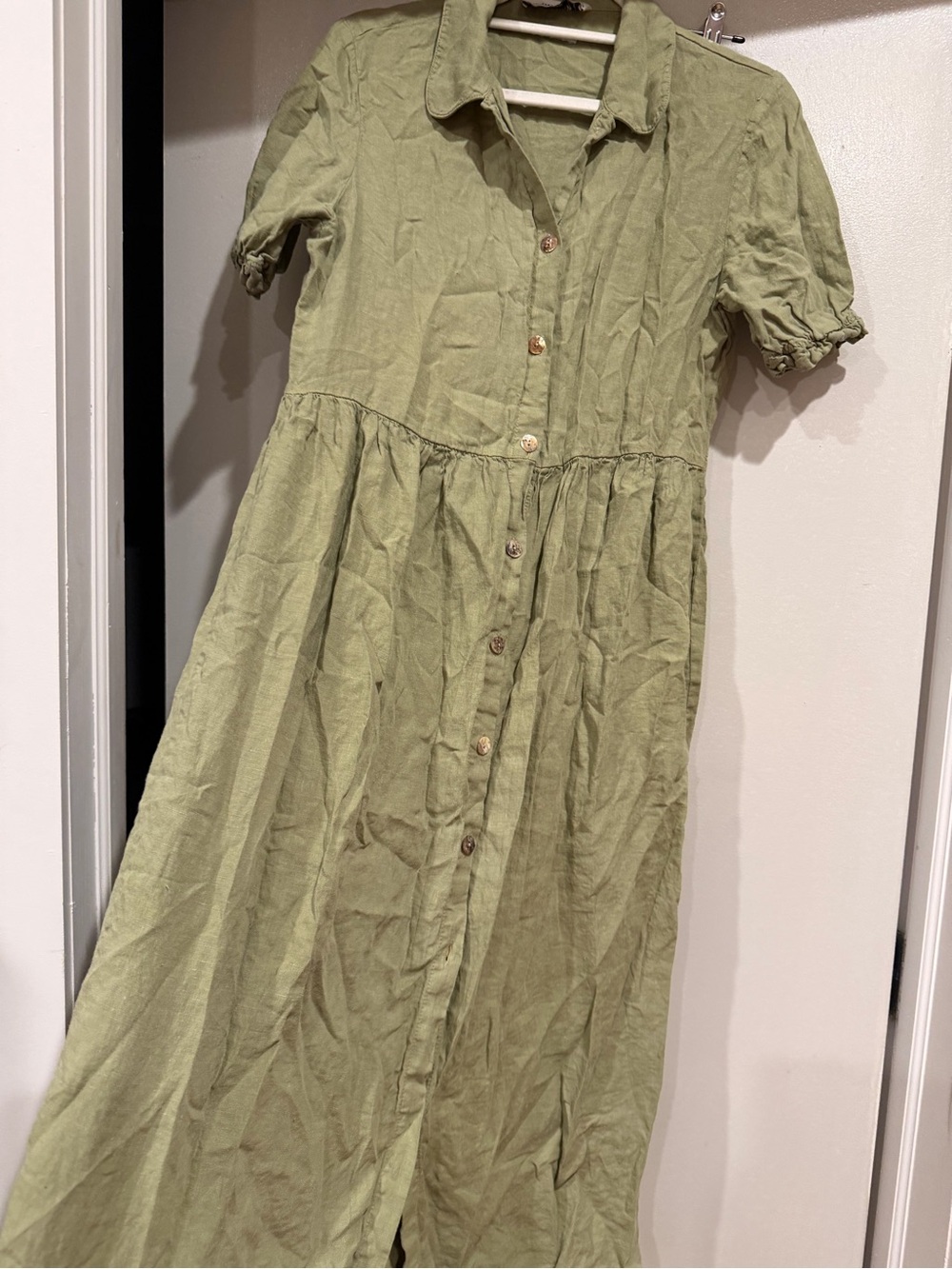Zara Woman Linen Piece in Sage Green